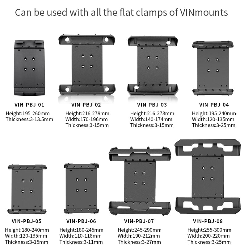 VINmounts Apply to 8-14" Rugged Tablet Holder with Rotating Adjustment for Car Dashboard Smart Terminal Tablet Mount