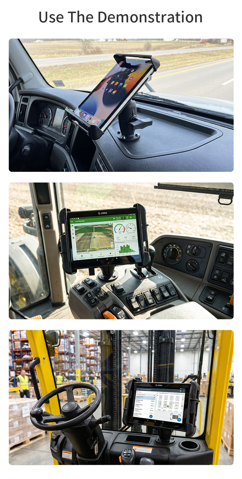 VINmounts Apply to 8-14" Rugged Tablet Holder with Rotating Adjustment for Car Dashboard Smart Terminal Tablet Mount