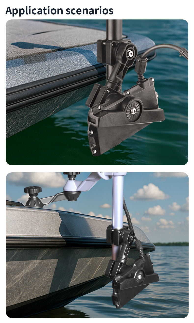 VINmounts 0 Degree Pole Mount for Lowrance Active Target 2 Transducer, Corrosion-Resistant Holder for Boat Fishfinder VIN-TYQ-FD01-AT