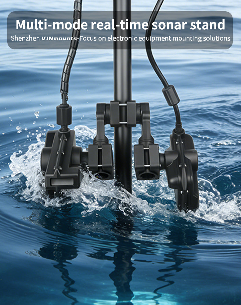 VINmounts Double 0 Degree Pole Mount for Lowrance Active Target 2 Transducer, Reinforced Naylon Livescope Mount VIN-TYQ-FD02-AT+AT