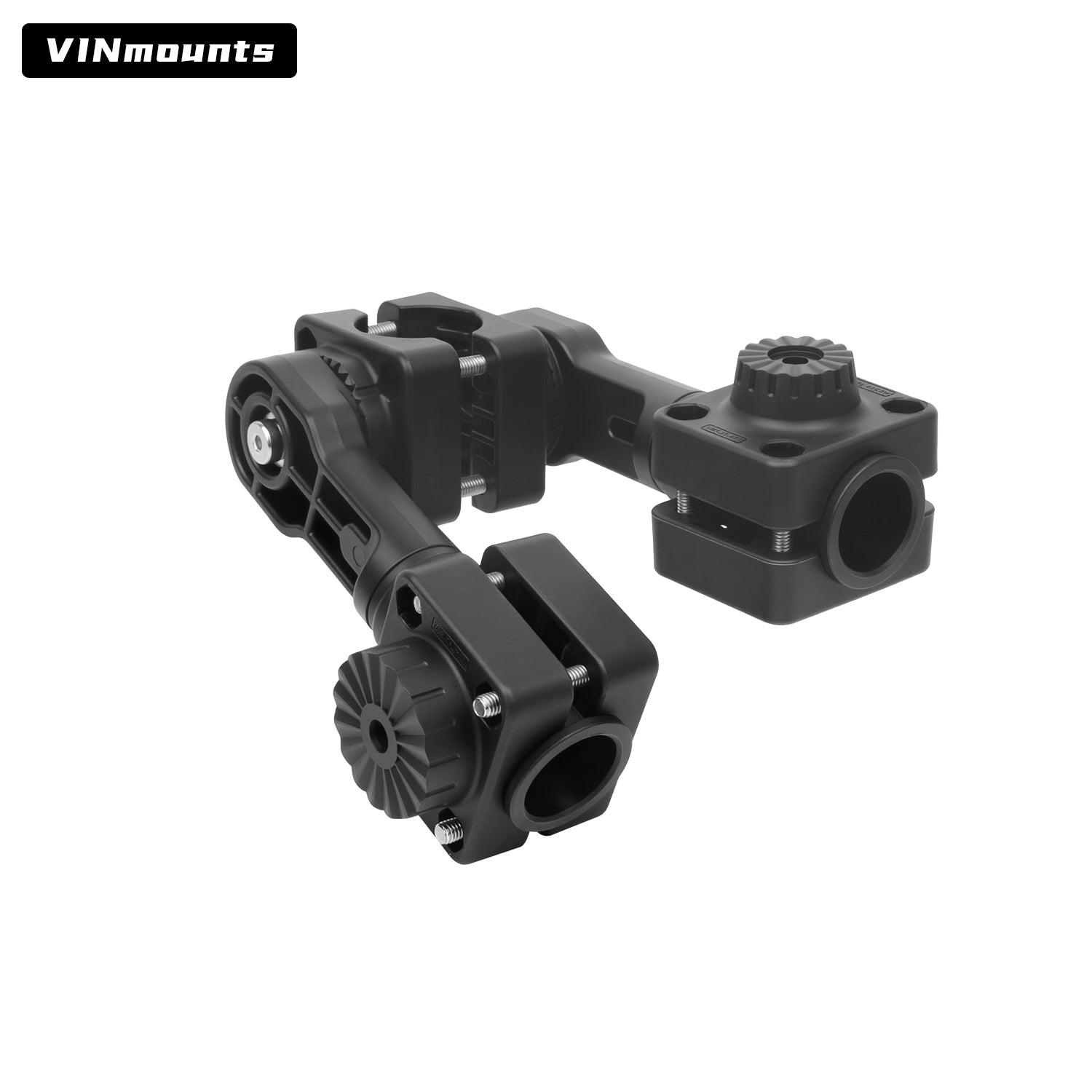 VINmounts Dual Sonar Transducer Mount Compatible with Garmin LVS62 & Lowrance Active Target 2 , Double Device Holder for Sonar/Transducer/Fishfinder VIN-TYQ-FD02-62+AT