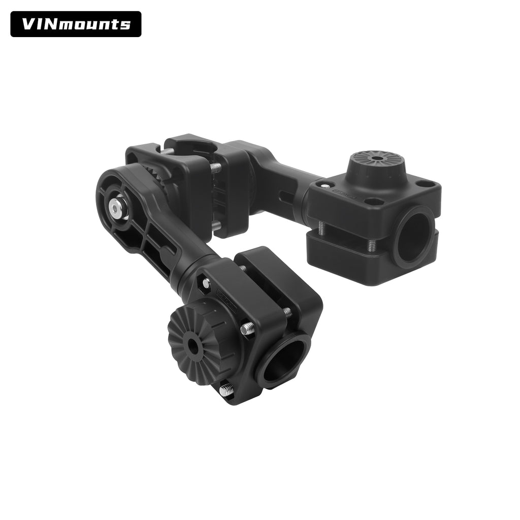 VINmounts Dual Sonar Transducer Mount Compatible with Garmin LVS62 & LVS32, Double Device Holder for Sonar/Transducer/Fishfinder VIN-TYQ-FD02-62+32
