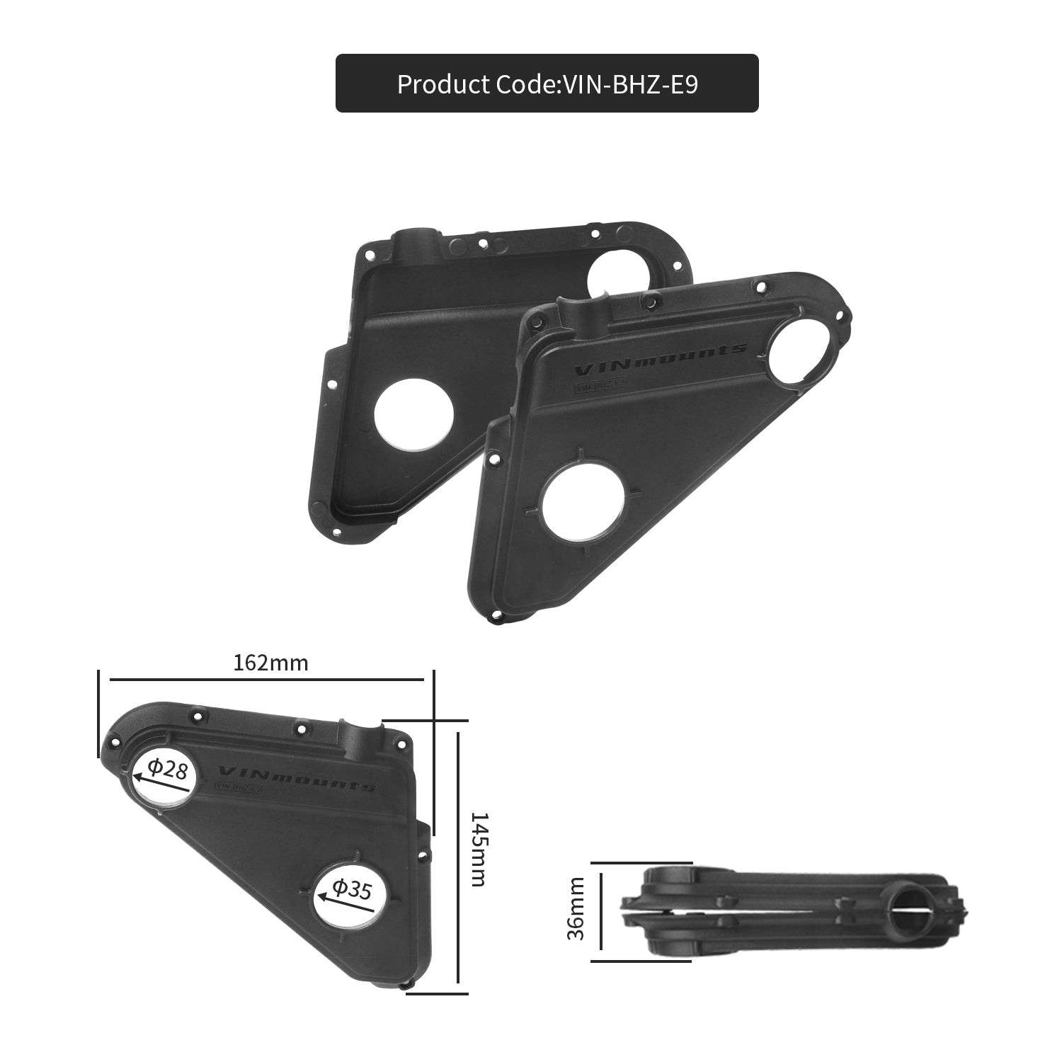 VINmounts Protective Cover Compatible with Lowrance Eagle Eye 9 Fish Finder, Marine Sonar Display Guard, Shockproof Boat Electronics Protector VIN-BHZ-E9