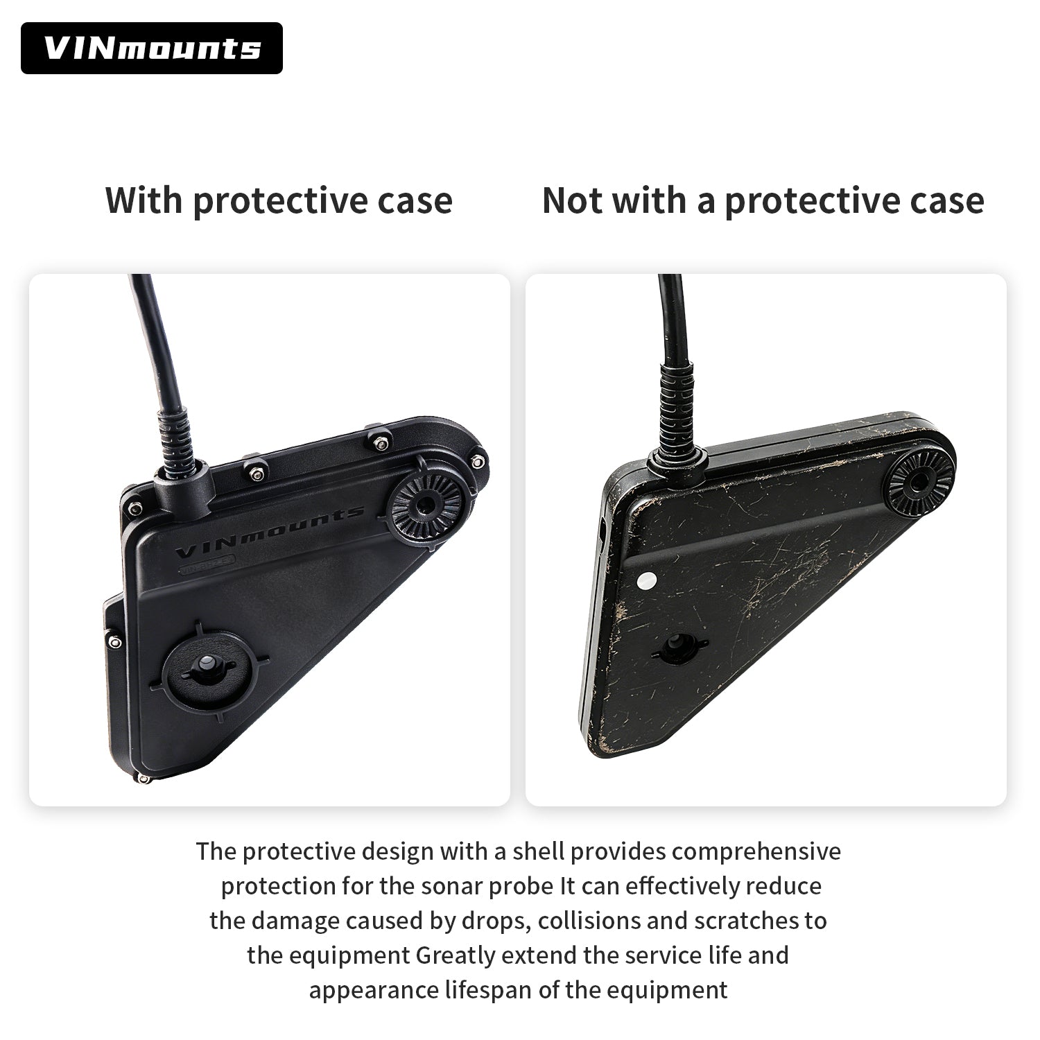 VINmounts Protective Cover Compatible with Lowrance Eagle Eye 9 Fish Finder, Marine Sonar Display Guard, Shockproof Boat Electronics Protector VIN-BHZ-E9