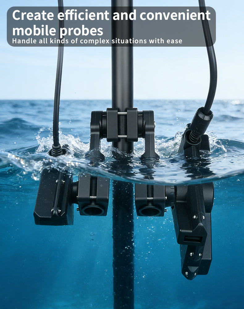 VINmounts Double 0 Degree Pole Mount for Lowrance Active Target 2 Transducer, Reinforced Naylon Livescope Mount VIN-TYQ-FD02-AT+AT
