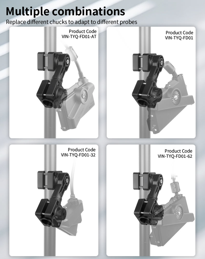 VINmounts 0 Degree Pole Mount for Lowrance Active Target 2 Transducer, Corrosion-Resistant Holder for Boat Fishfinder VIN-TYQ-FD01-AT