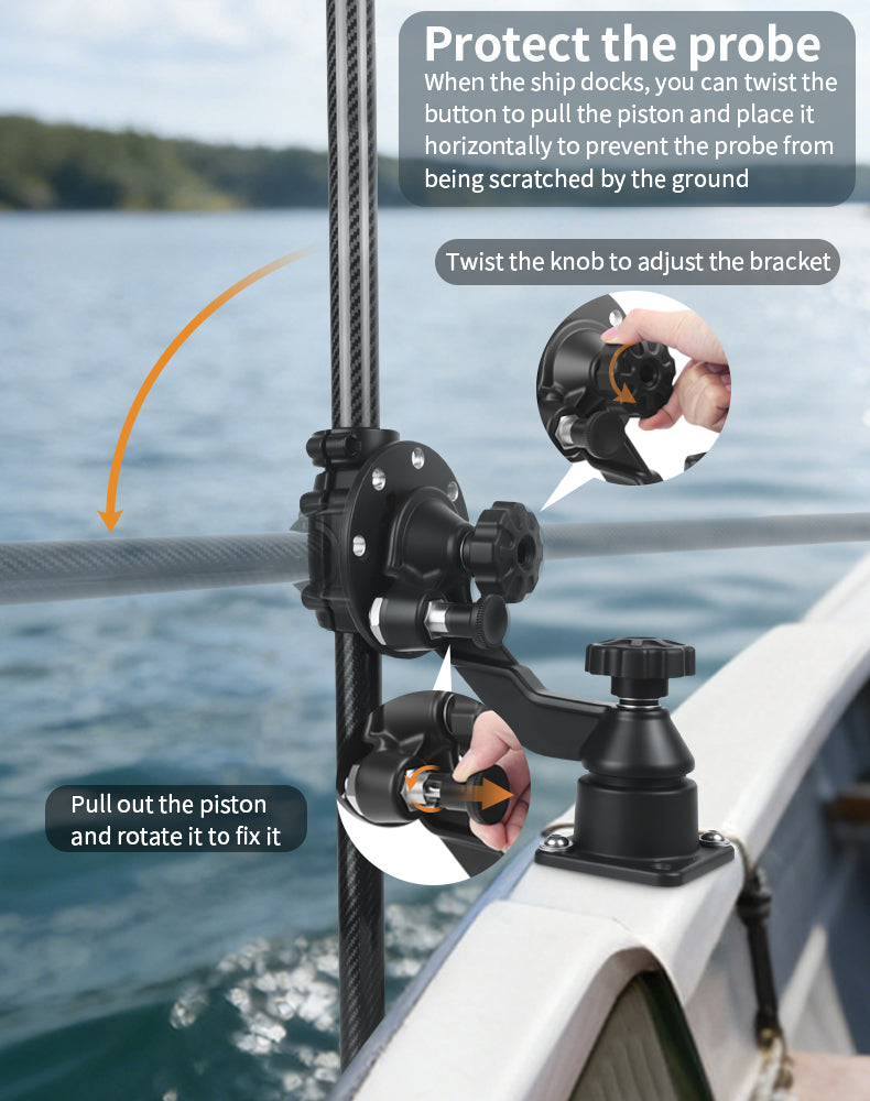 VINmounts Sonar Probe Fixed Carbon Fiber Universal Adjustment Bracket VIN-TYQ-004-ZJ