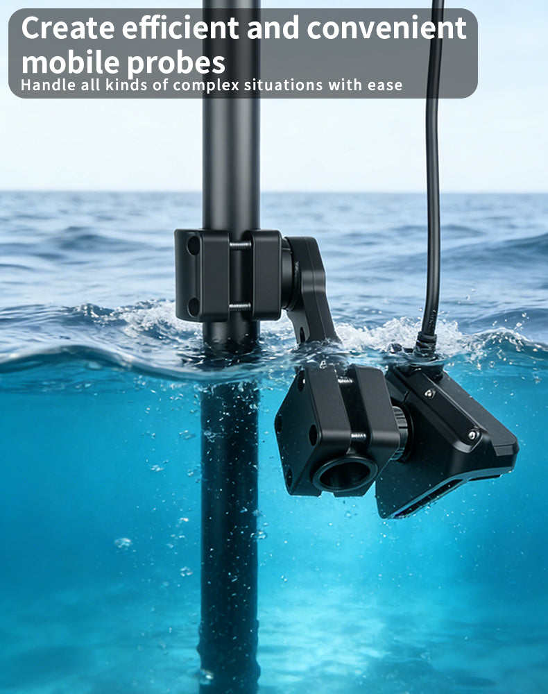 VINmounts 0 Degree Pole Mount for Lowrance Active Target 2 Transducer, Corrosion-Resistant Holder for Boat Fishfinder VIN-TYQ-FD01-AT