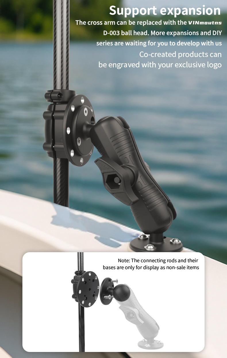VINmounts Sonar Probe Fixed Carbon Fiber Universal Adjustment Bracket VIN-TYQ-004-ZJ